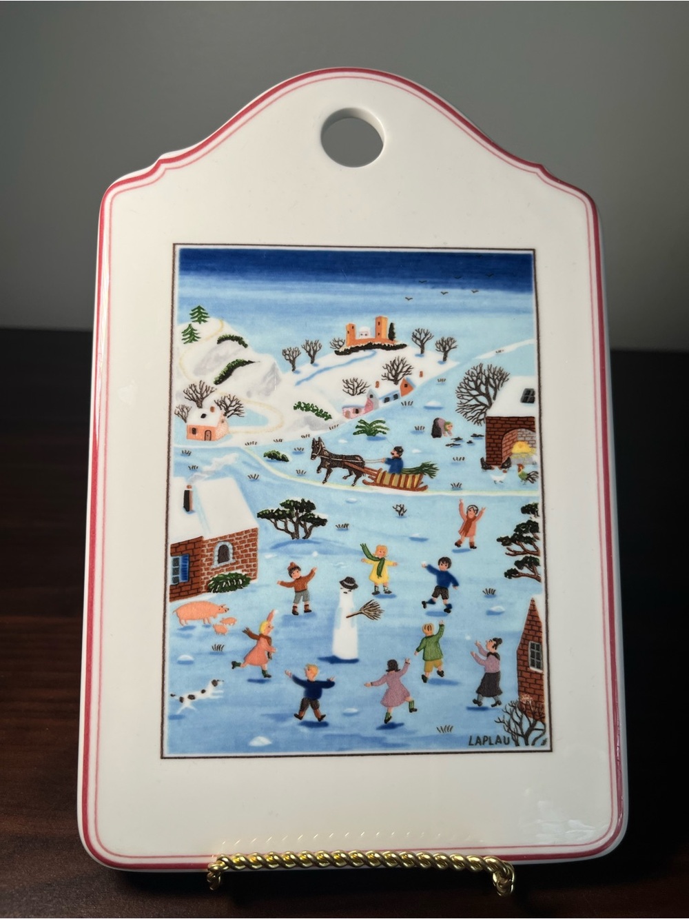Villeroy & Boch Design Naïf Gérard Laplau Winter Wall Plaque / Trivet